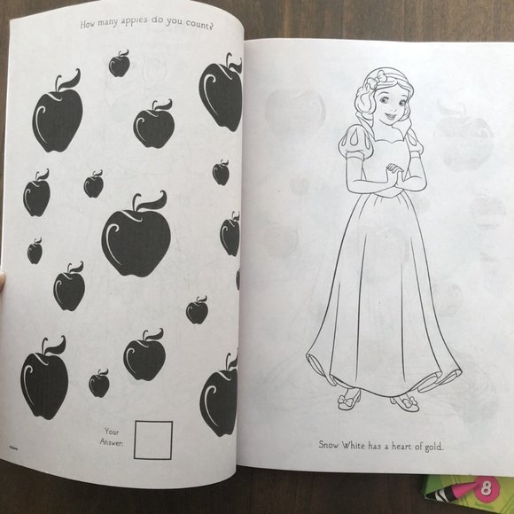 👑Disney Princess Coloring & Activity Book W/Crayons - Picture 7 of 7